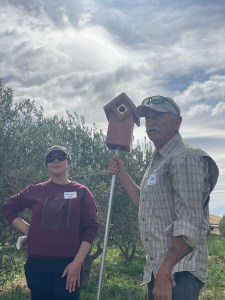 Breanna and Tom showed examples of appropriate nest box sizes for different species.
